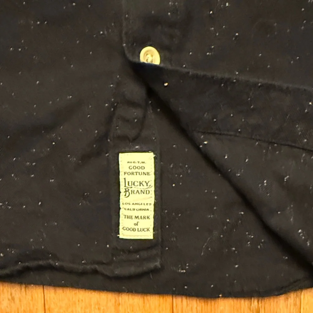 Lucky Brand Men's Navy Button Shirt M - Picture 6 of 6